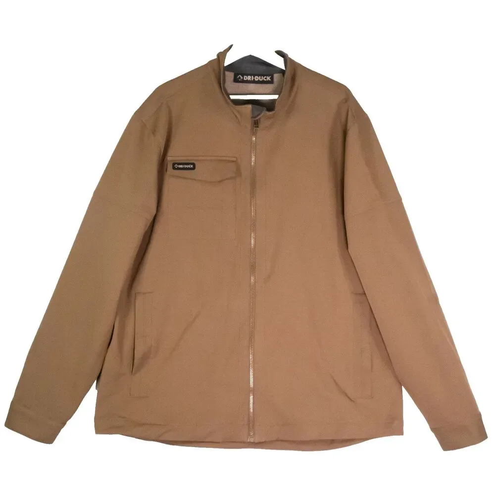 DRI DUCK Ace Woven Jacket Soft Stretch 5327 Field Khaki Brown Men's Size XL